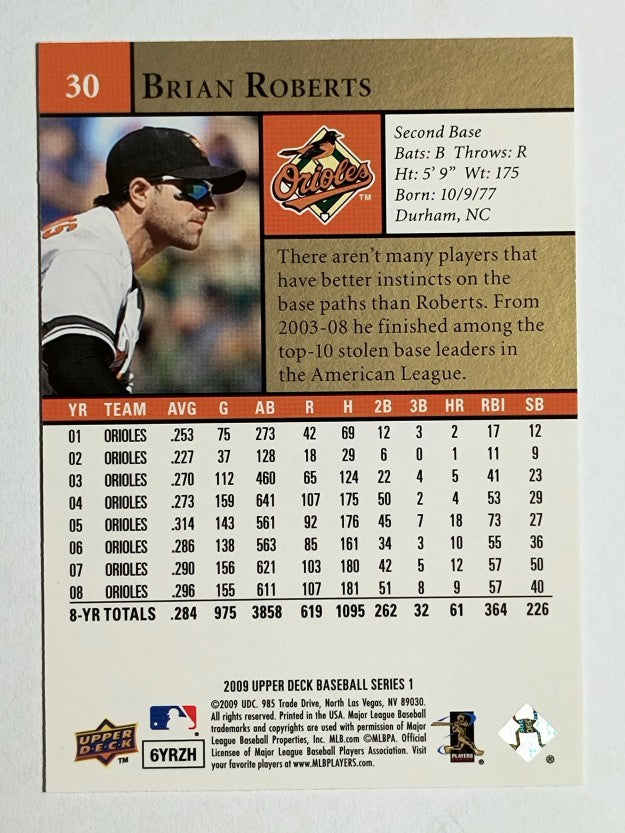 2009 Upper Deck #30 Brian Roberts