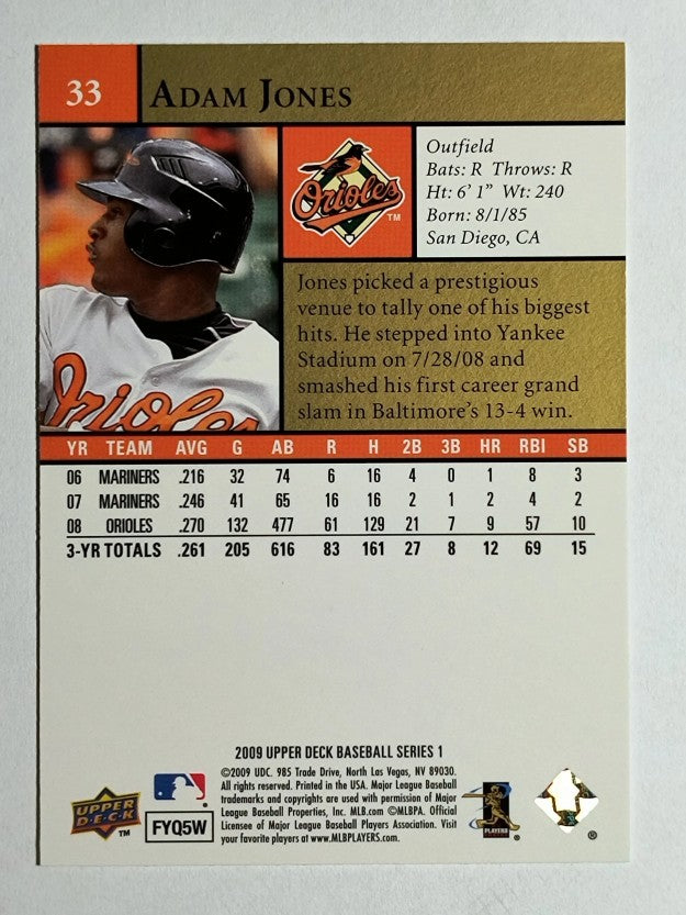 2009 Upper Deck #33 Adam Jones