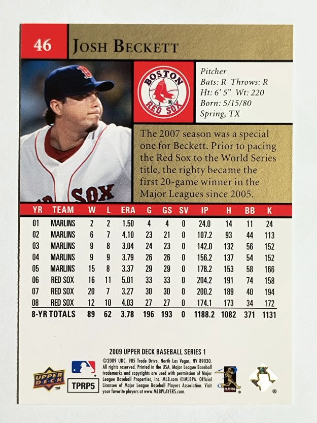 2009 Upper Deck #46 Josh Beckett
