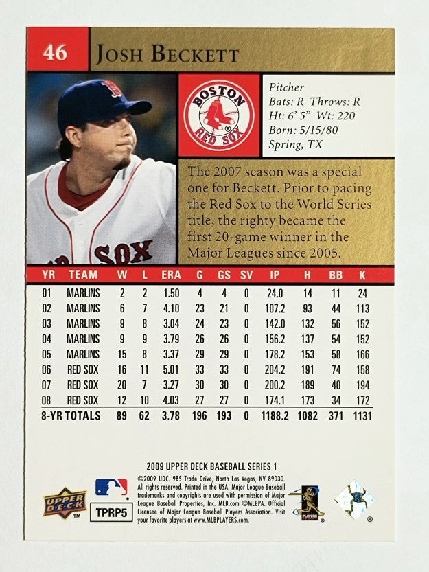 2009 Upper Deck #46 Josh Beckett