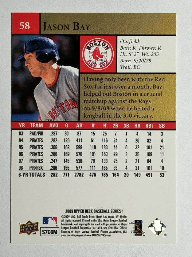 2009 Upper Deck #58 Jason Bay