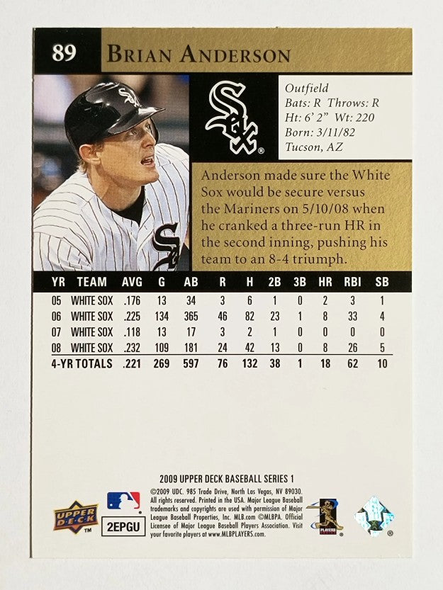 2009 Upper Deck #89 Brian Anderson