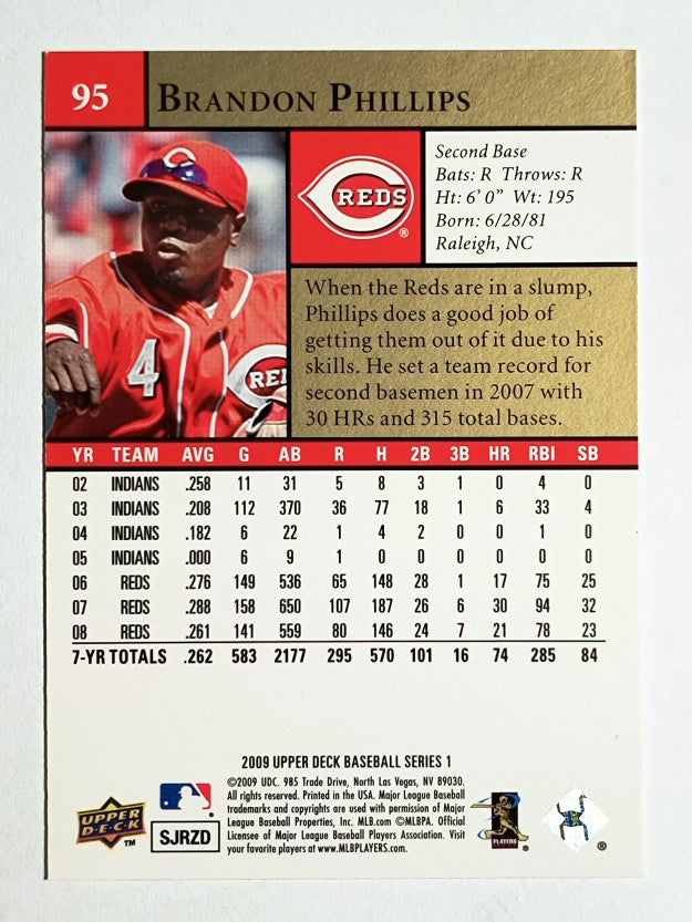 2009 Upper Deck #95 Brandon Phillips
