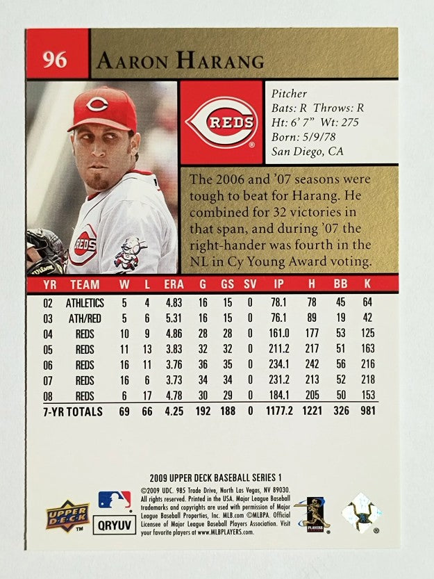 2009 Upper Deck #96 Aaron Harang