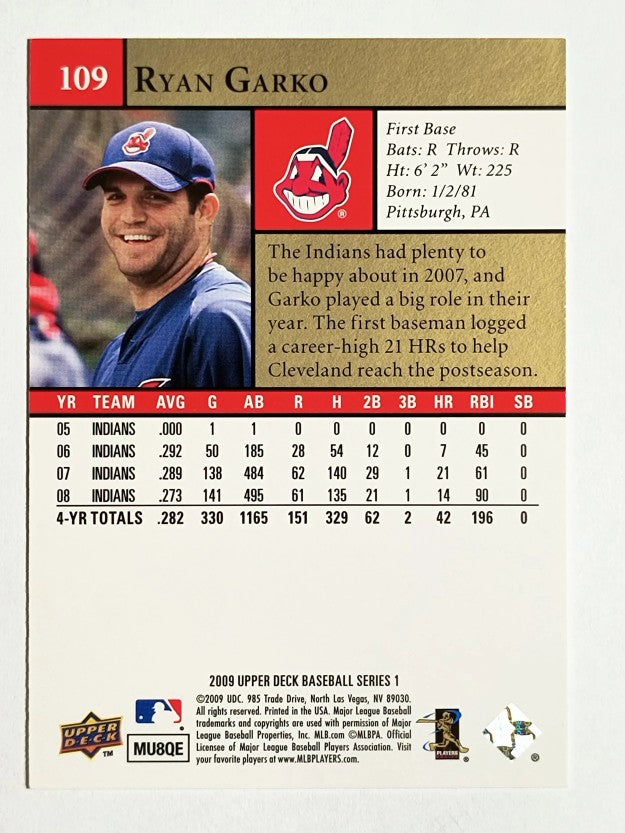 2009 Upper Deck #109 Ryan Garko