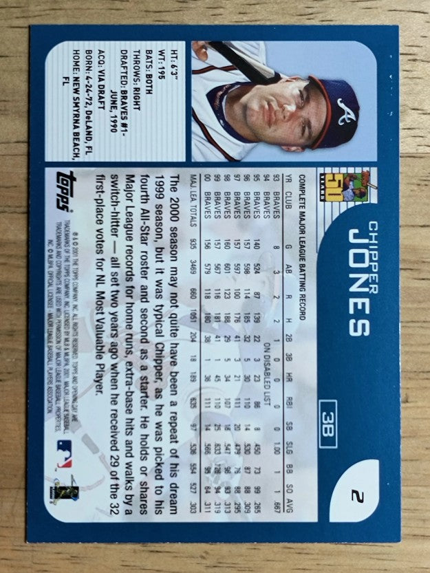 2001 Topps Opening Day #2 Chipper Jones