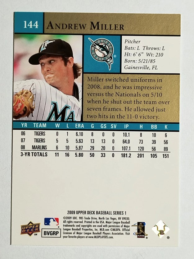 2009 Upper Deck #144 Andrew Miller