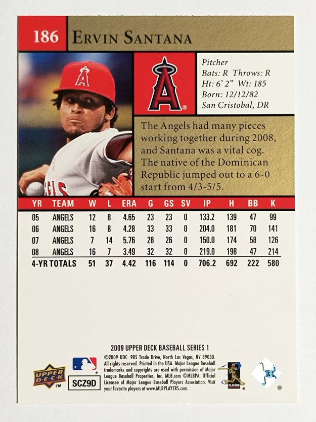 2009 Upper Deck #186 Ervin Santana