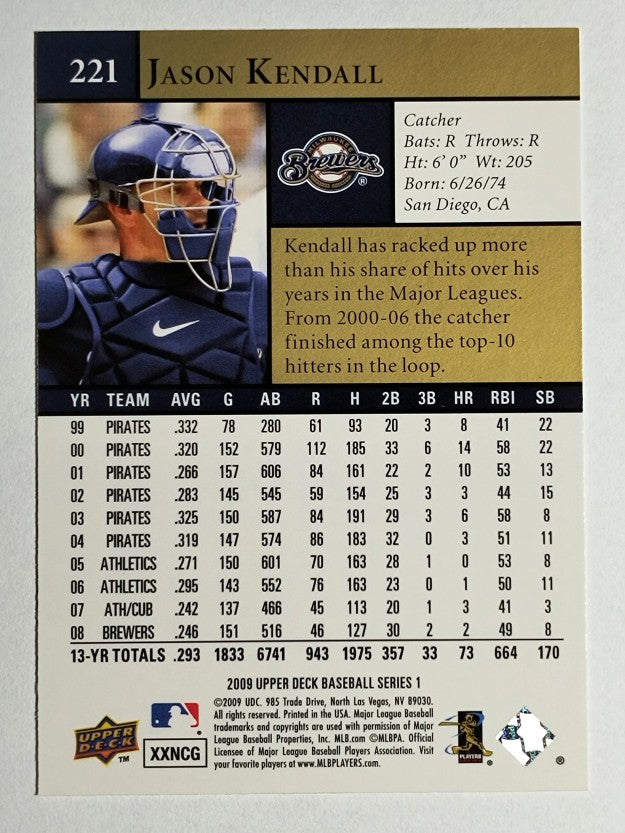 2009 Upper Deck #221 Jason Kendall