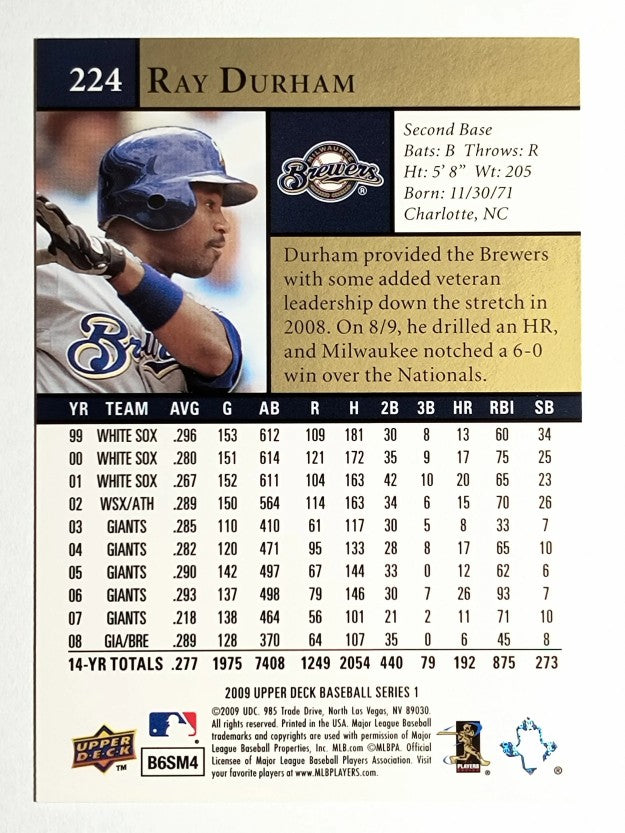 2009 Upper Deck #224 Ray Durham