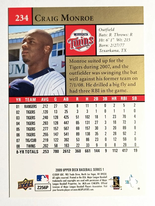 2009 Upper Deck #234 Craig Monroe