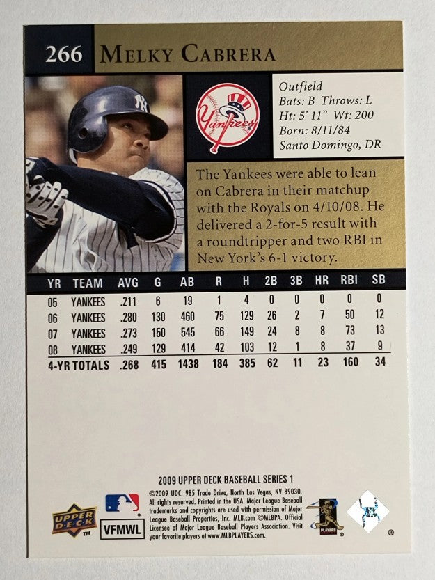 2009 Upper Deck #266 Melky Cabrera