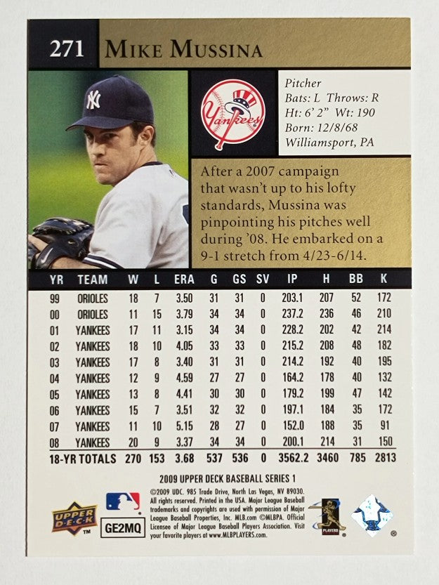 2009 Upper Deck #271 Mike Mussina