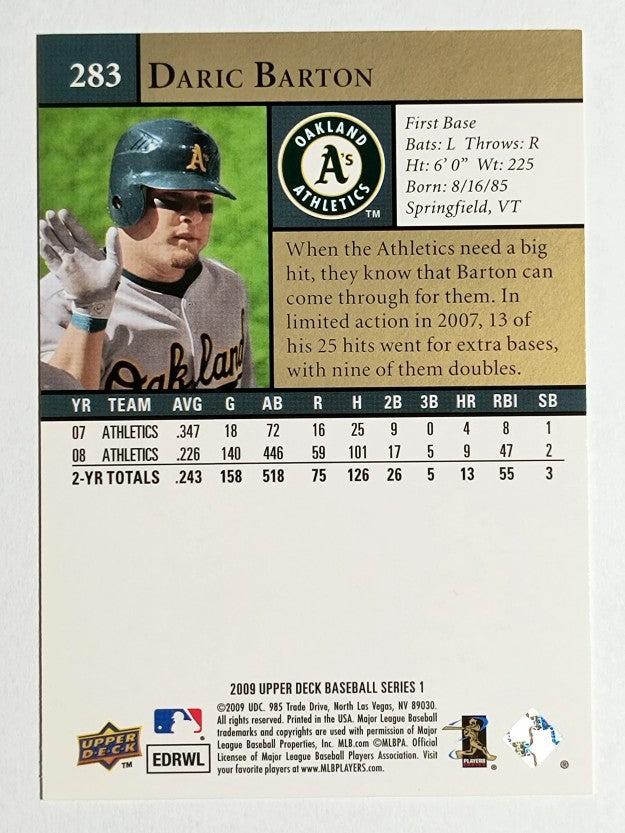 2009 Upper Deck #283 Daric Barton