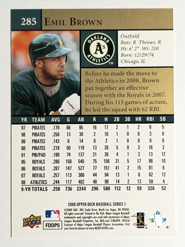 2009 Upper Deck #285 Emil Brown