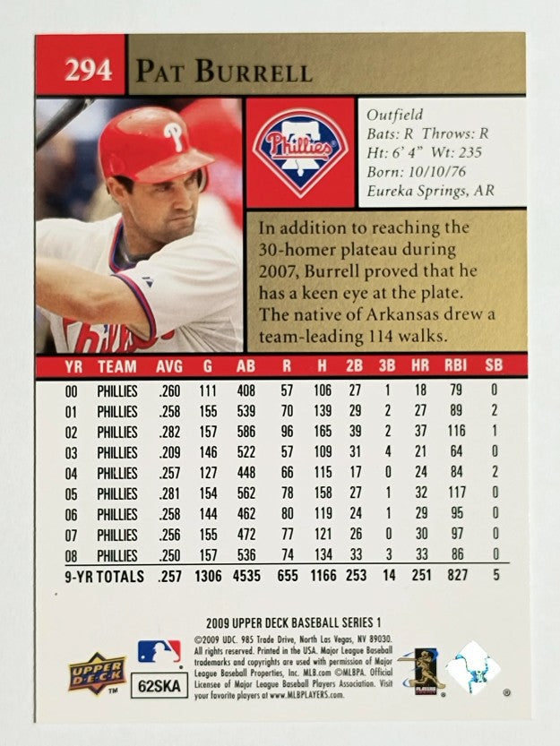 2009 Upper Deck #294 Pat Burrell
