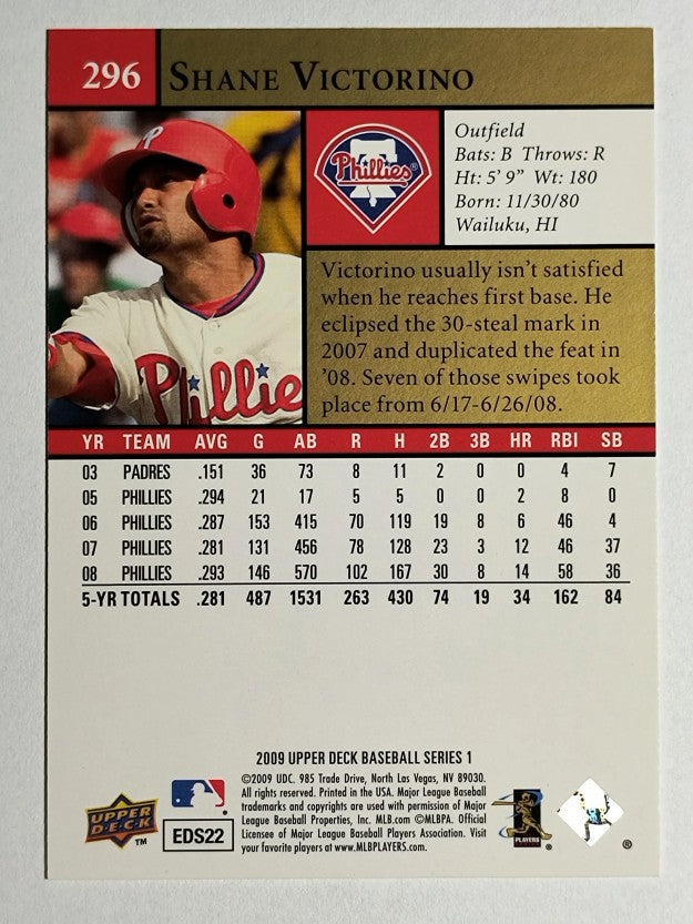 2009 Upper Deck #296 Shane Victorino