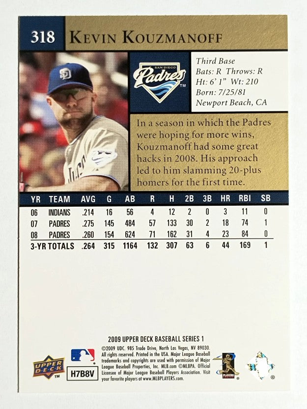 2009 Upper Deck #318 Kevin Kouzmanoff