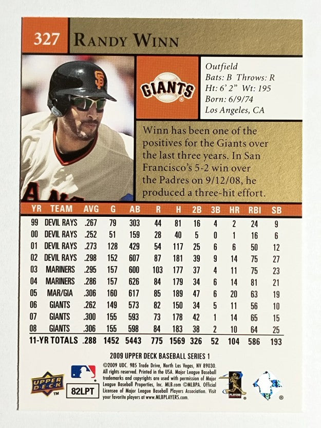 2009 Upper Deck #327 Randy Winn