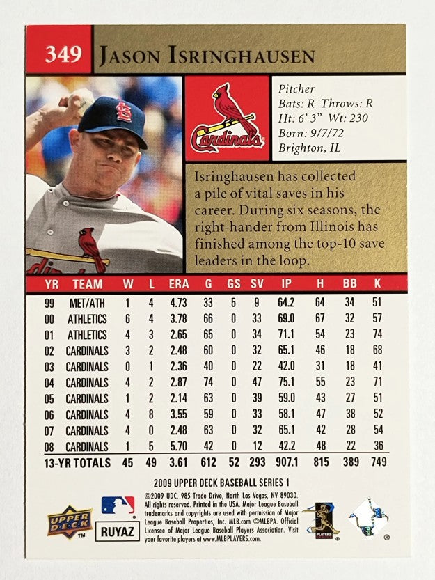 2009 Upper Deck #349 Jason Isringhausen