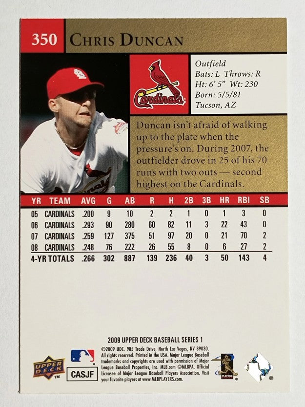 2009 Upper Deck #350 Chris Duncan