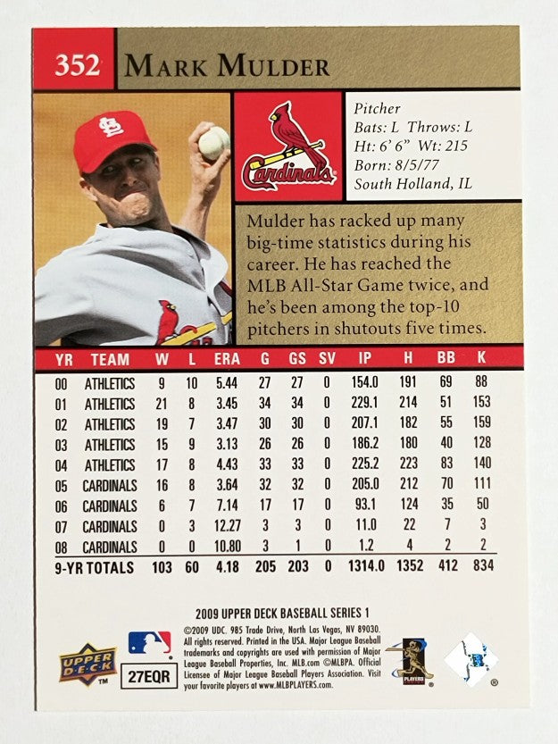 2009 Upper Deck #352 Mark Mulder