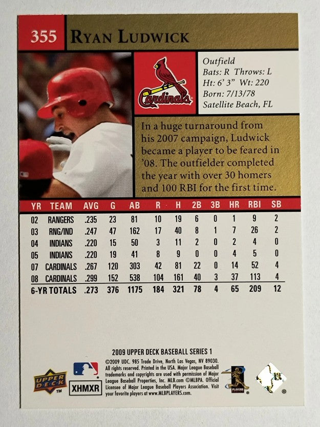 2009 Upper Deck #355 Ryan Ludwick