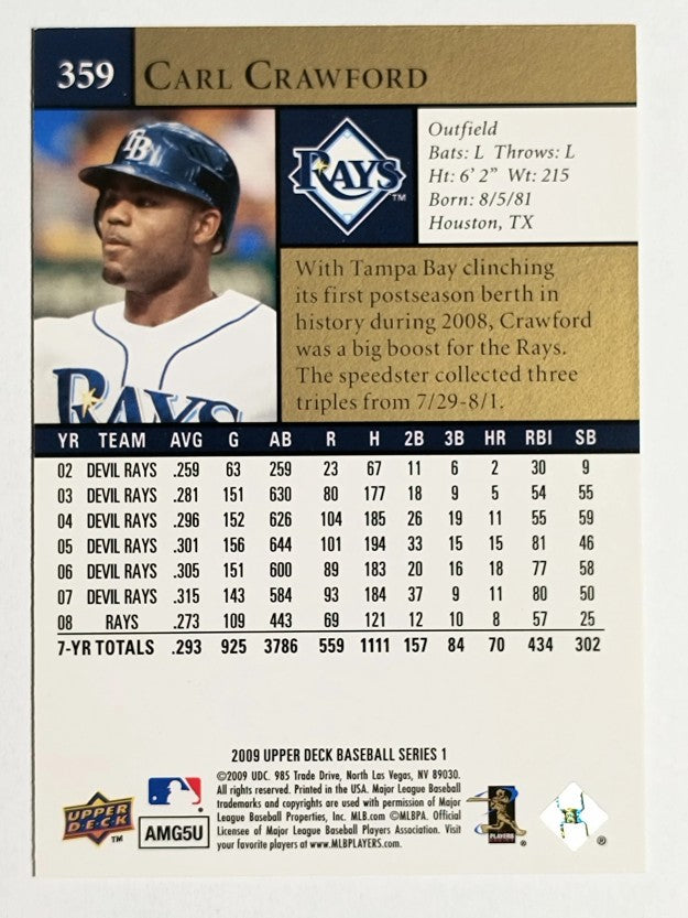 2009 Upper Deck #359 Carl Crawford