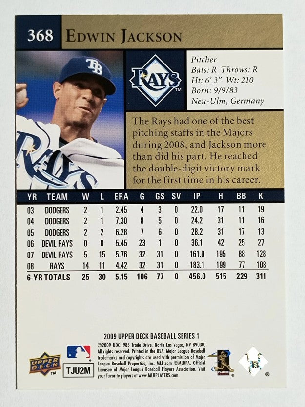 2009 Upper Deck #368 Edwin Jackson