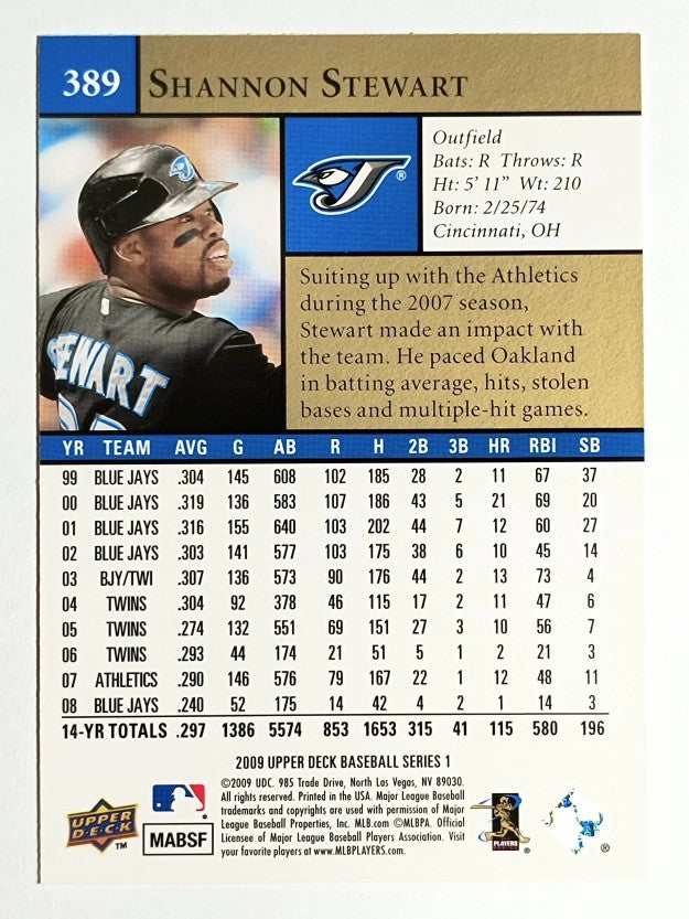 2009 Upper Deck #389 Shannon Stewart