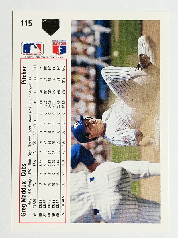 1991 Upper Deck #115 Greg Maddux