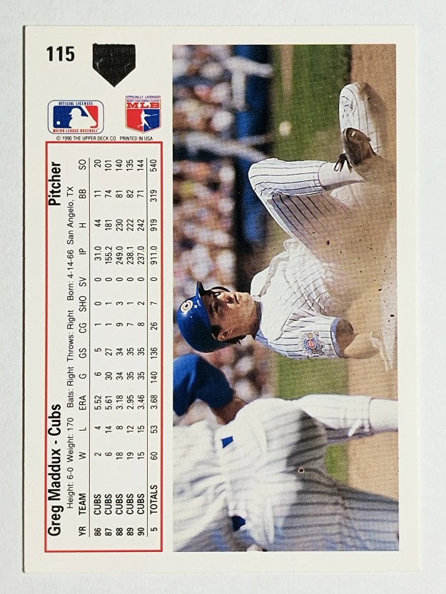 1991 Upper Deck #115 Greg Maddux