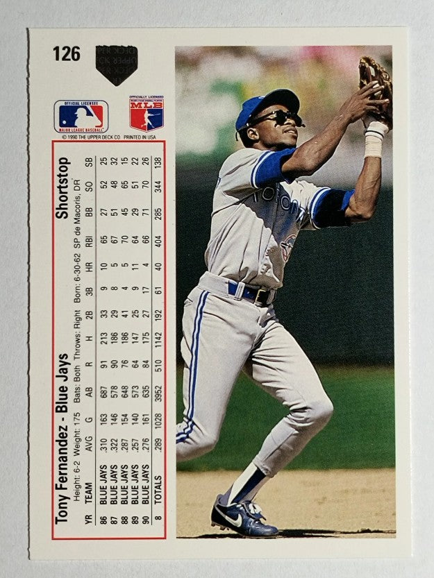 1991 Upper Deck #126 Tony Fernandez