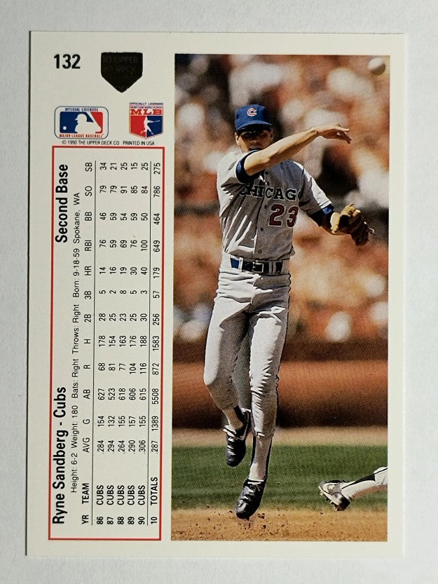 1991 Upper Deck #132 Ryne Sandberg