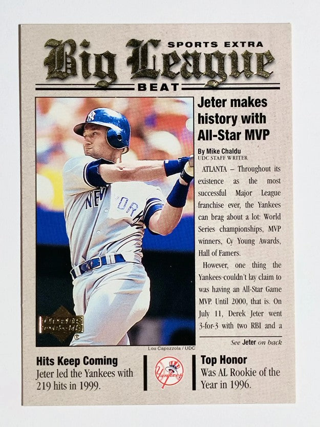 2001 Upper Deck Big League Beat #BB12 Derek Jeter