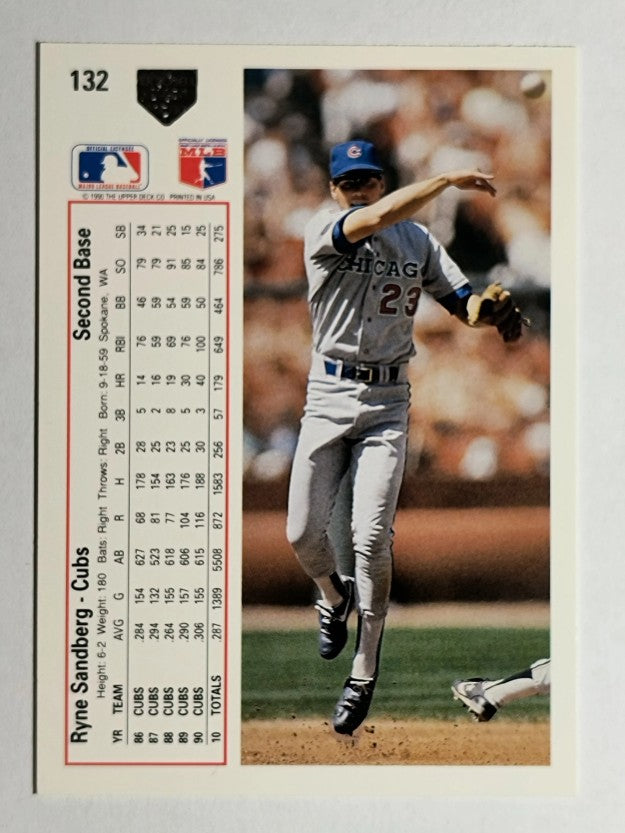 1991 Upper Deck #132 Ryne Sandberg