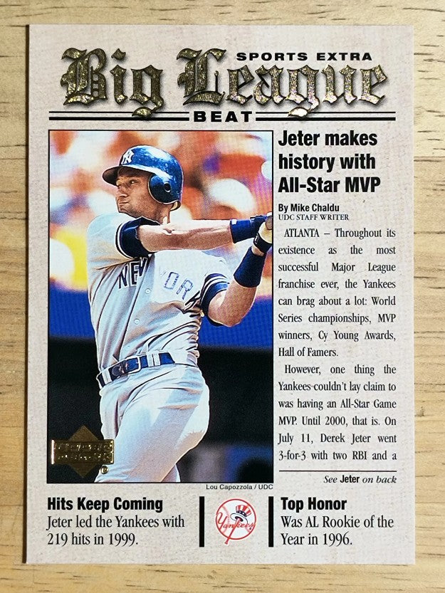 2001 Upper Deck Big League Beat #BB12 Derek Jeter