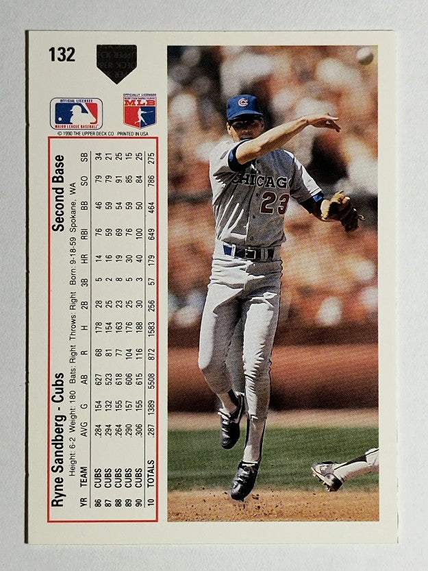 1991 Upper Deck #132 Ryne Sandberg