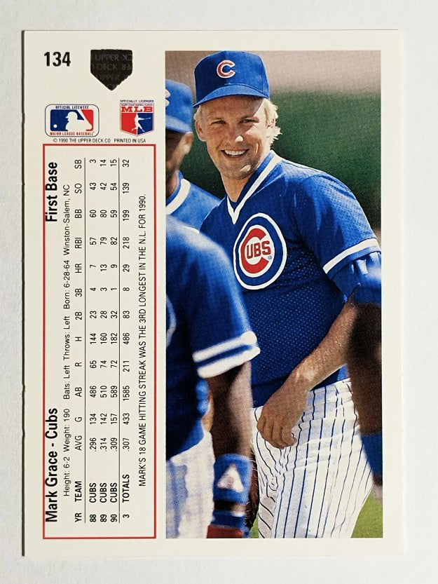1991 Upper Deck #134 Mark Grace