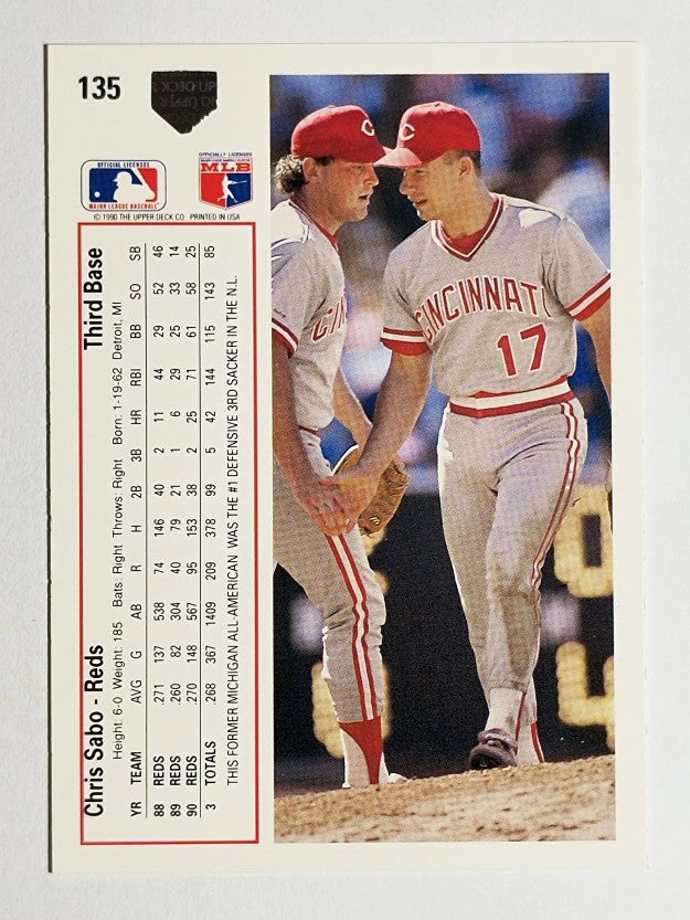 1991 Upper Deck #135 Chris Sabo