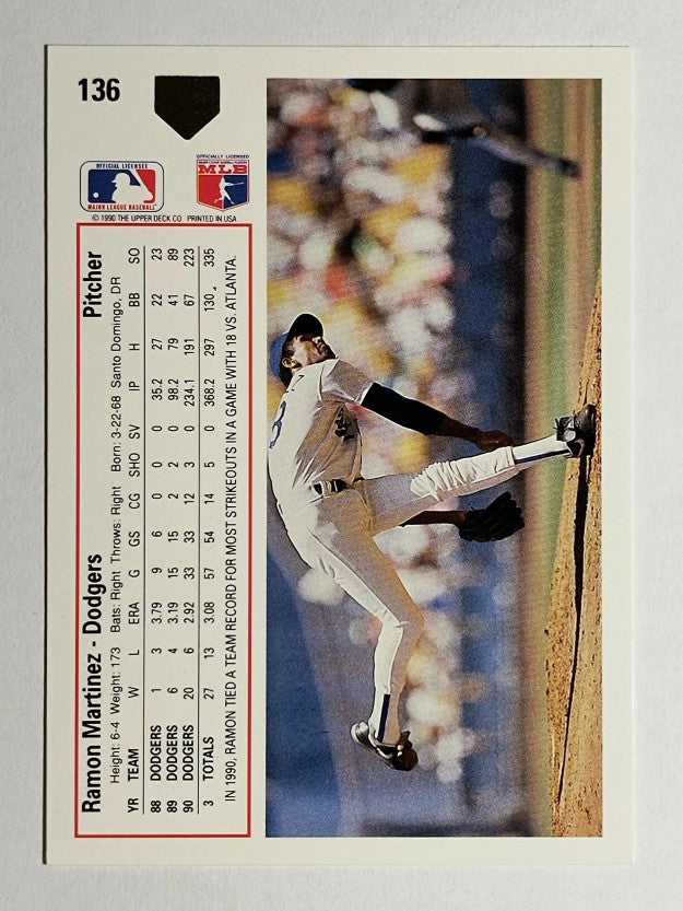 1991 Upper Deck #136 Ramon Martinez