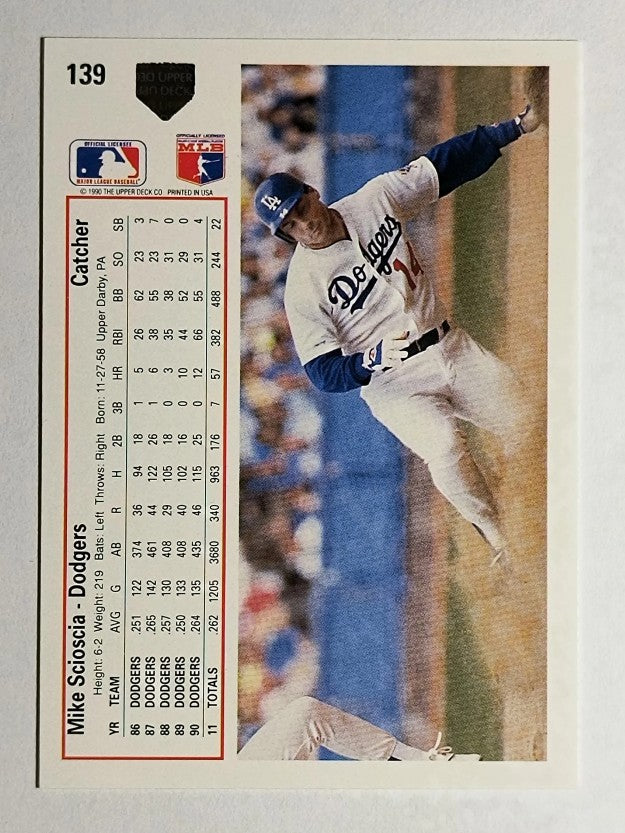 1991 Upper Deck #139 Mike Scioscia