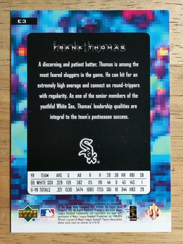 2001 Upper Deck e-Card #E3 Frank Thomas