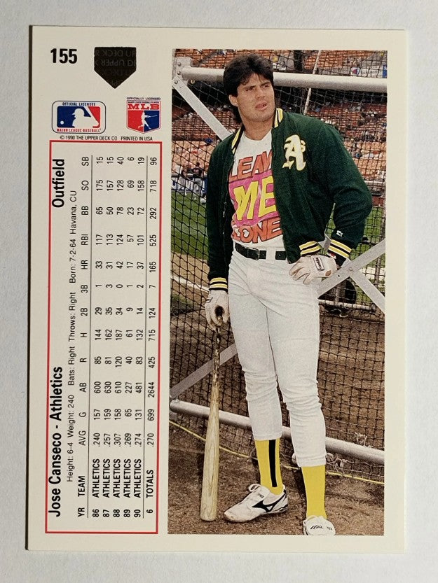 1991 Upper Deck #155 Jose Canseco