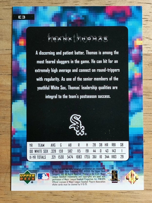 2001 Upper Deck e-Card #E3 Frank Thomas