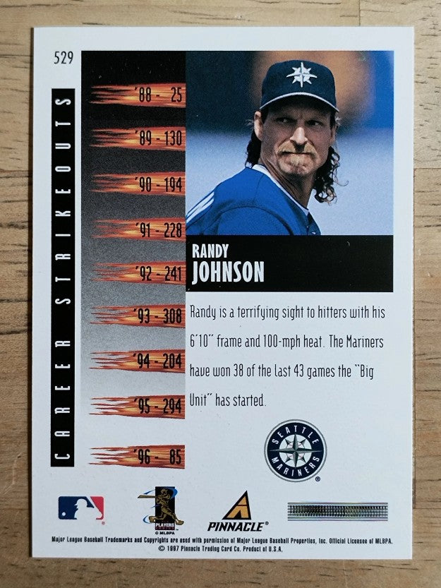 1997 Score Premium Stock Hobby Reserve #529 Randy Johnson RF