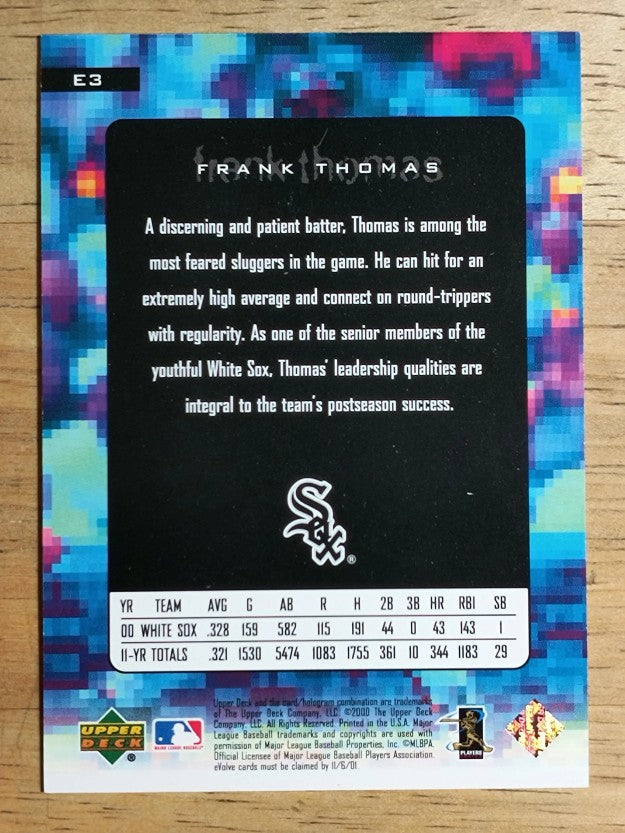2001 Upper Deck e-Card #E3 Frank Thomas