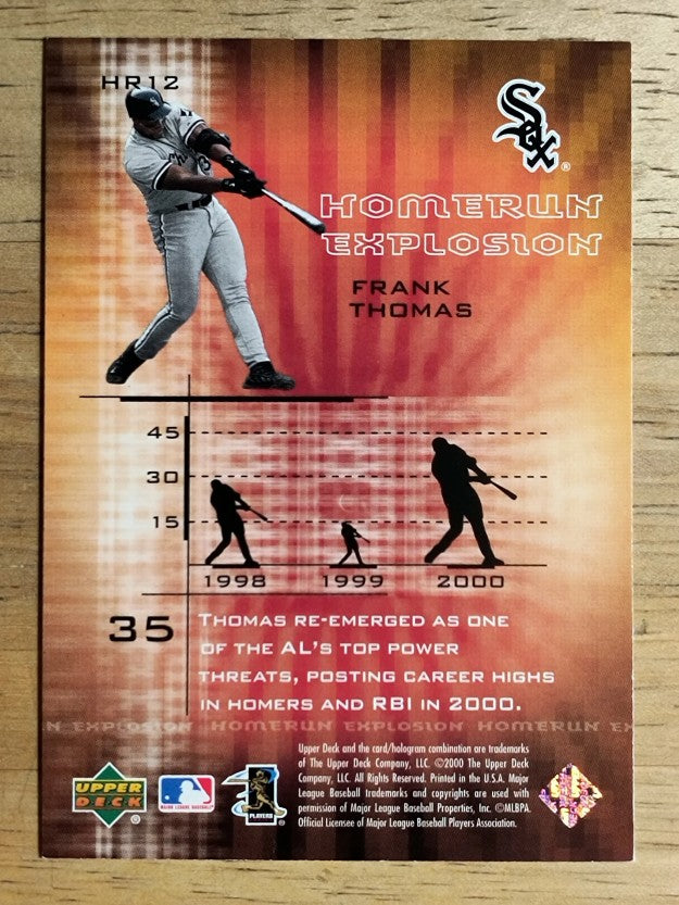 2001 Upper Deck Home Run Explosion #HR12 Frank Thomas