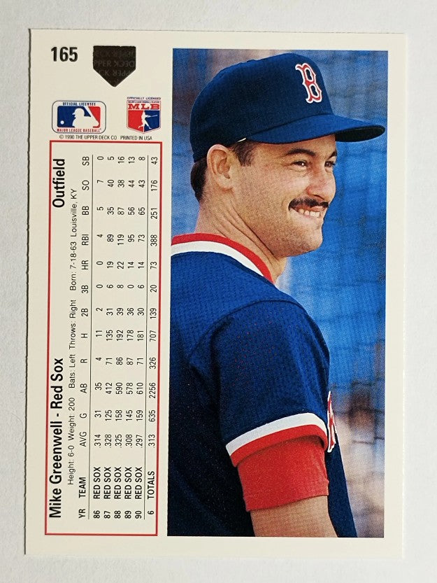 1991 Upper Deck #165 Mike Greenwell