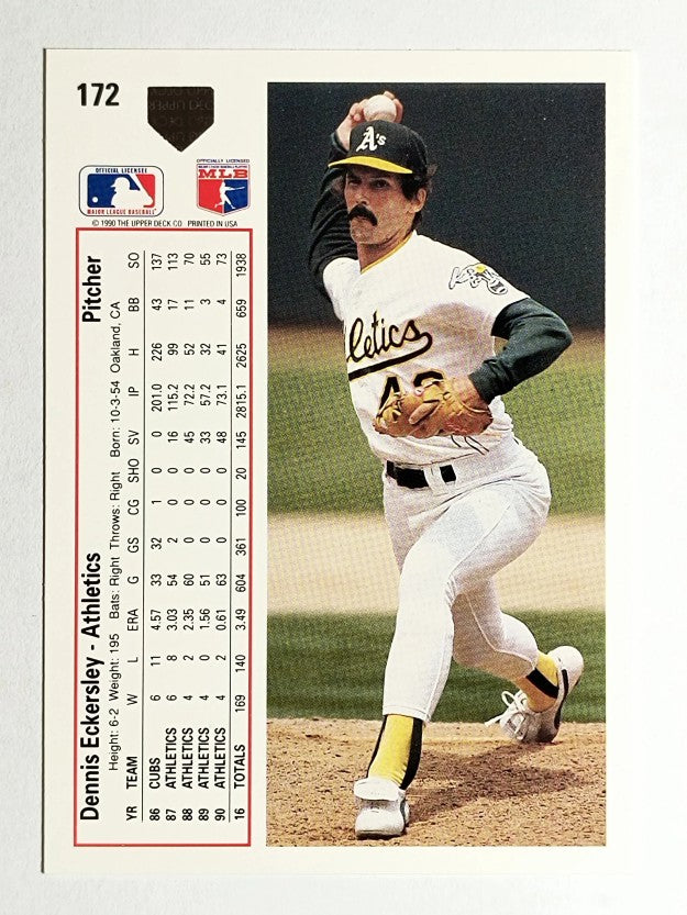 1991 Upper Deck #172 Dennis Eckersley
